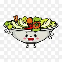 卡通碗里面的食物免抠图