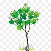 卡通手绘清新树