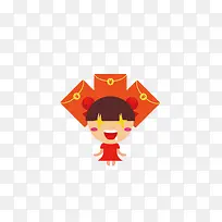 女孩发红包