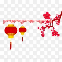 春节节日灯笼素材