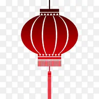 红色手绘灯笼花纹中秋