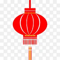 红色喜庆节日灯笼手绘