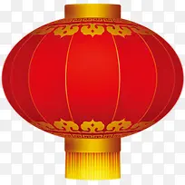 红色花纹灯笼装饰