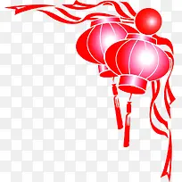 红色渐变春节灯笼