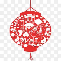 新年灯笼剪纸