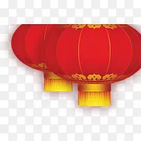手绘红色新年灯笼装饰