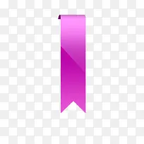 紫色丝带标签