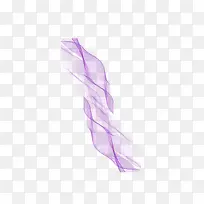 紫色卡通漂浮飘带
