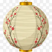 矢量手绘梅花灯