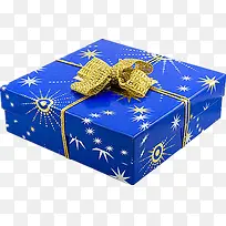 蓝色礼物包装盒