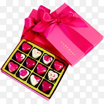 粉色巧克力礼盒爱情