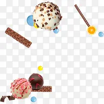 冰淇淋球巧克力棒