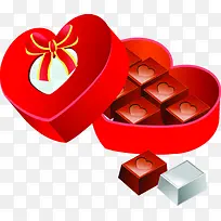 红色爱心巧克力礼盒