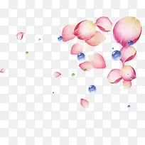 粉色浪漫手绘表白花瓣