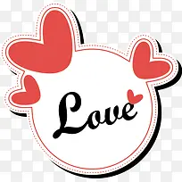 情人节主题爱心I  LOVE  YOU边框