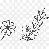 手绘花草