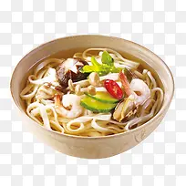 食品乌冬面香菇面条虾仁