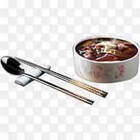 营养美味美食筷子勺子