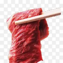 筷子夹肉