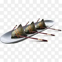 粽子盘子食物筷子