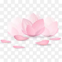 矢量手绘粉色花朵花瓣