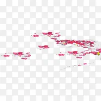 粉色漂浮花瓣海报装饰