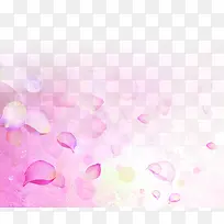 粉色花瓣情人节海报背景