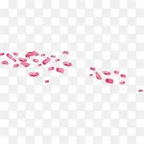 中秋节粉色飘落的花瓣