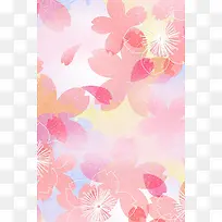 粉色卡通花朵花瓣壁纸