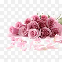 粉色浪漫玫瑰花束