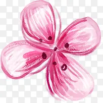 粉色水墨花朵花瓣