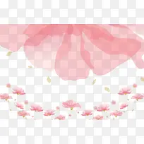 半透明粉色花瓣花朵