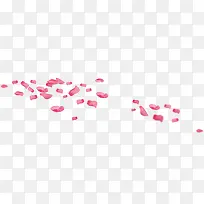 粉色花瓣聚集