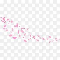 花瓣海报手绘粉色