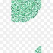 矢量抽象绿色花纹纹理