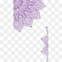 矢量紫色花纹纹理