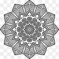 螺旋花纹纹理矢量图