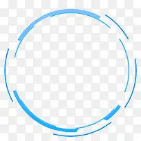蓝色简约圆圈边框纹理