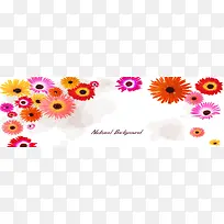 创意清新女装花朵背景图