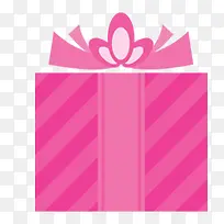 扁平化粉色礼物盒