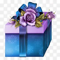 紫蓝色礼物盒子