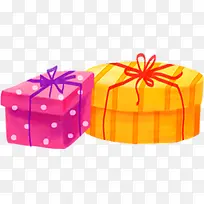 黄色礼物盒子红色礼物盒子六一儿童节