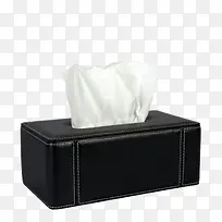 黑色皮的纸巾盒
