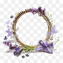 紫色花朵花朵装饰边框