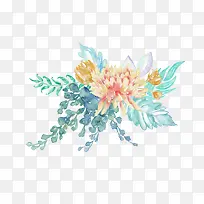 手绘水彩花卉花朵装饰