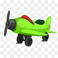 绿色质感玩具飞行器