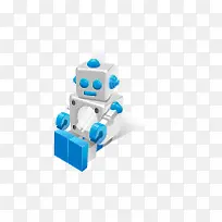 蓝色机器人