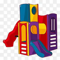 彩色儿童玩具滑梯