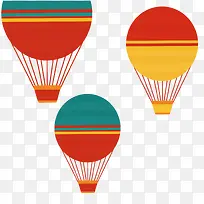 彩色的热气球矢量素材