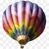 彩色条纹设计热气球装饰风景
